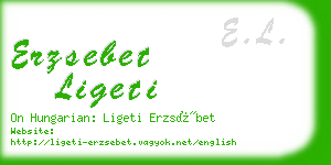 erzsebet ligeti business card